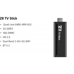 Z8 ATV Tv Stick 4K android 12 Fire TV stick 2GB 16GB H618 Quad core 2.4/5G dual wifi BT5.2 Smart tv android box Set-Top Box